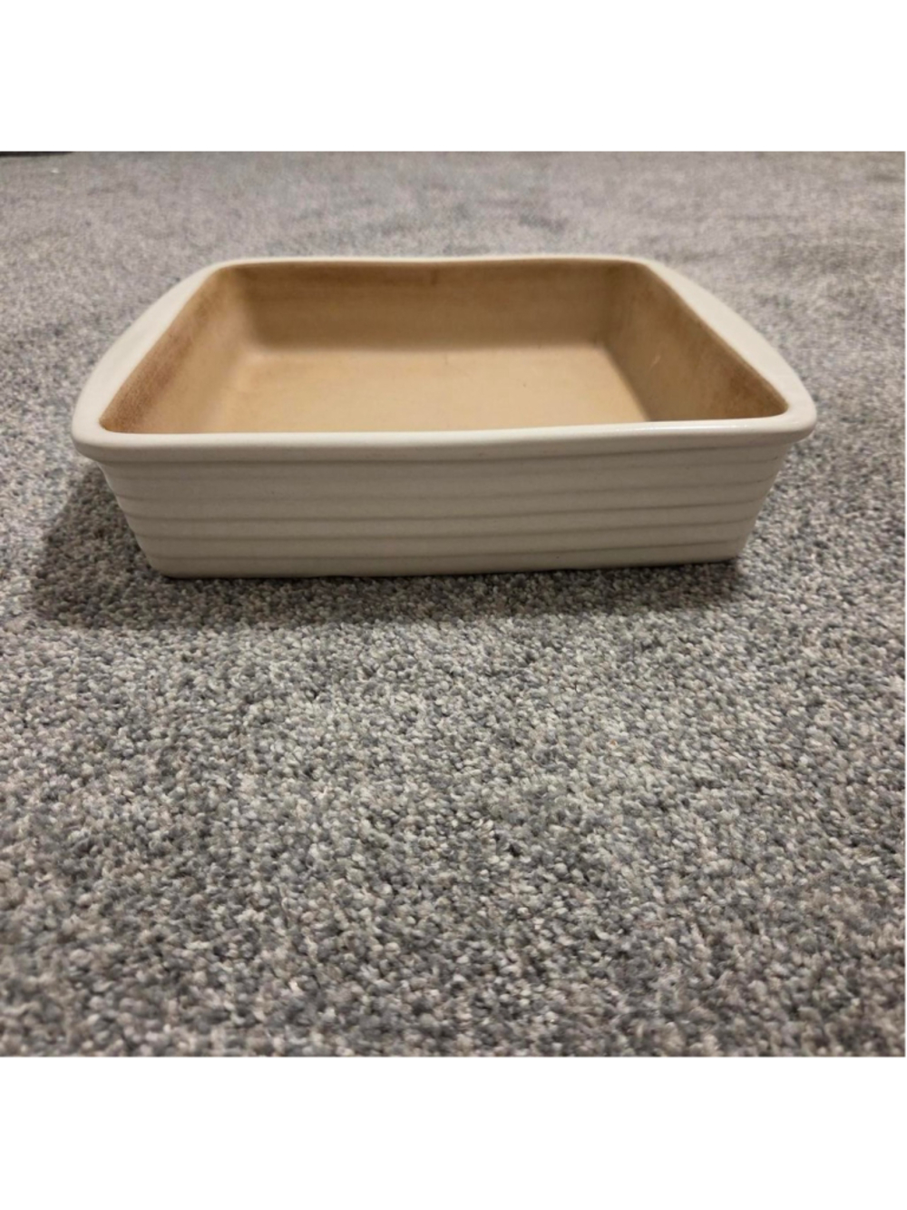 Pampered chef family heritage collection square baker - has a stain shown in 4th